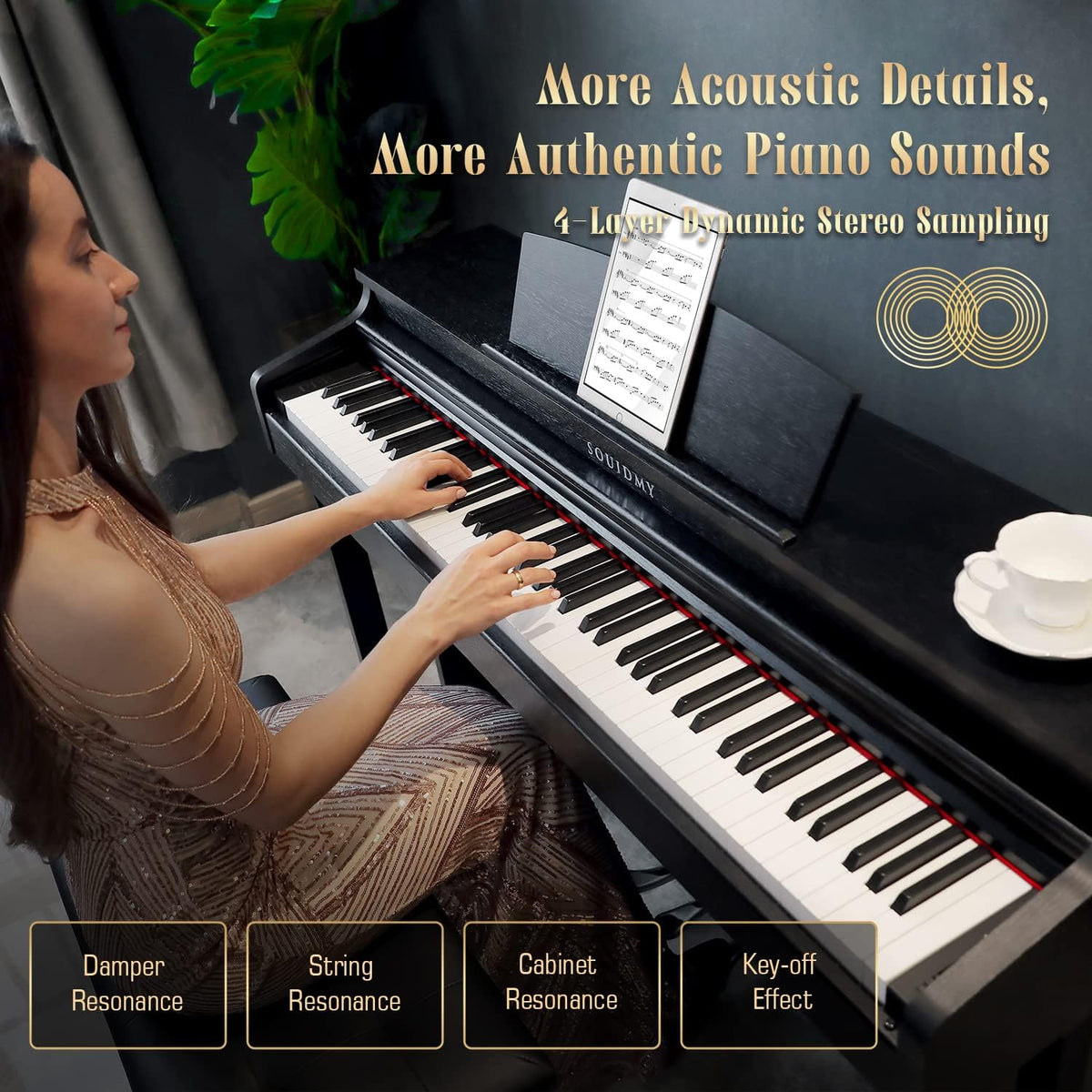 88-Key Weighted Hammer-Action Digital Piano M414