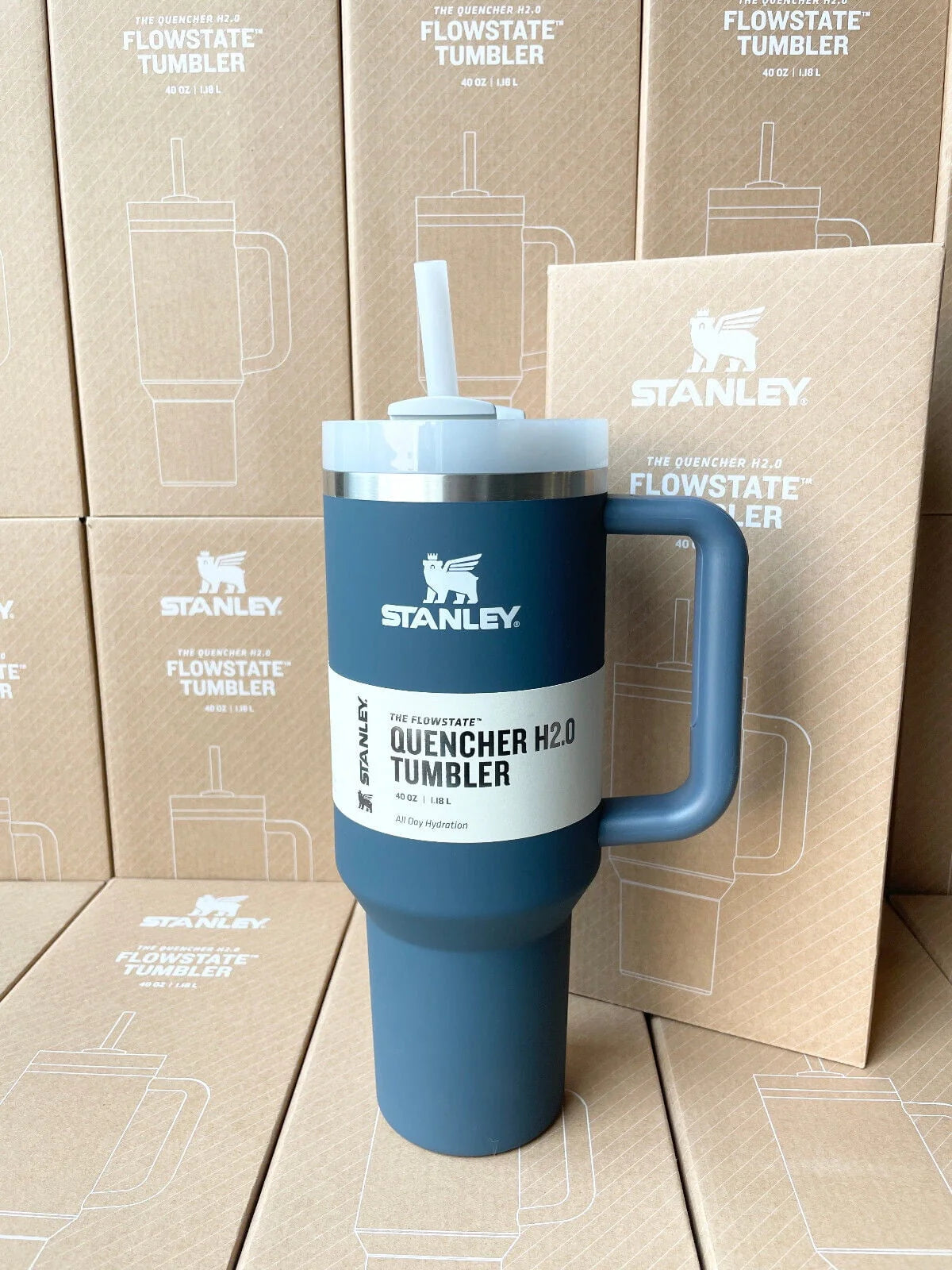 40oz Stainless Steel Tumbler Navy Blue L525619