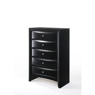 5 Drawer Chest Black P57999