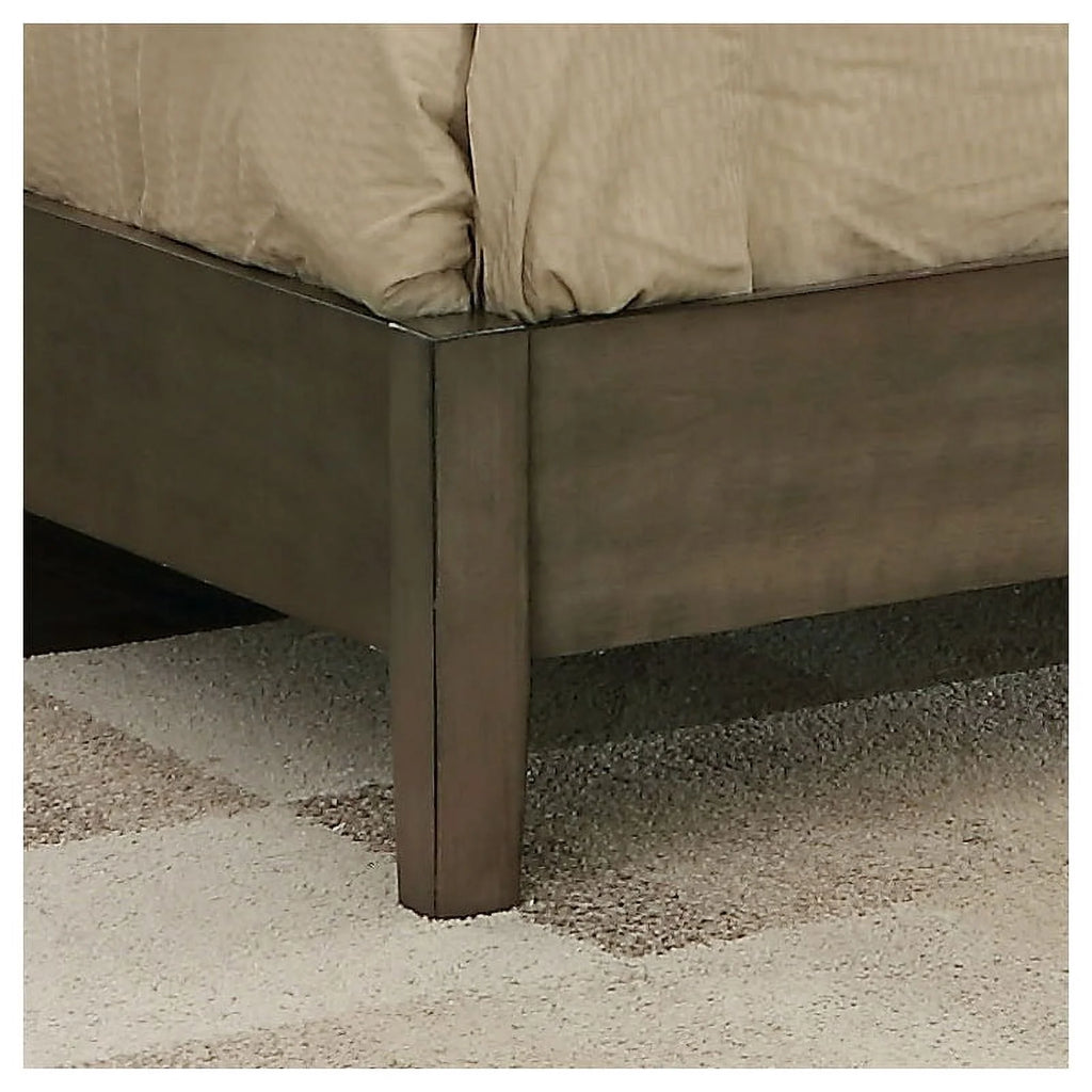 Solid Wood Tufted Full Bed in Gray C26708