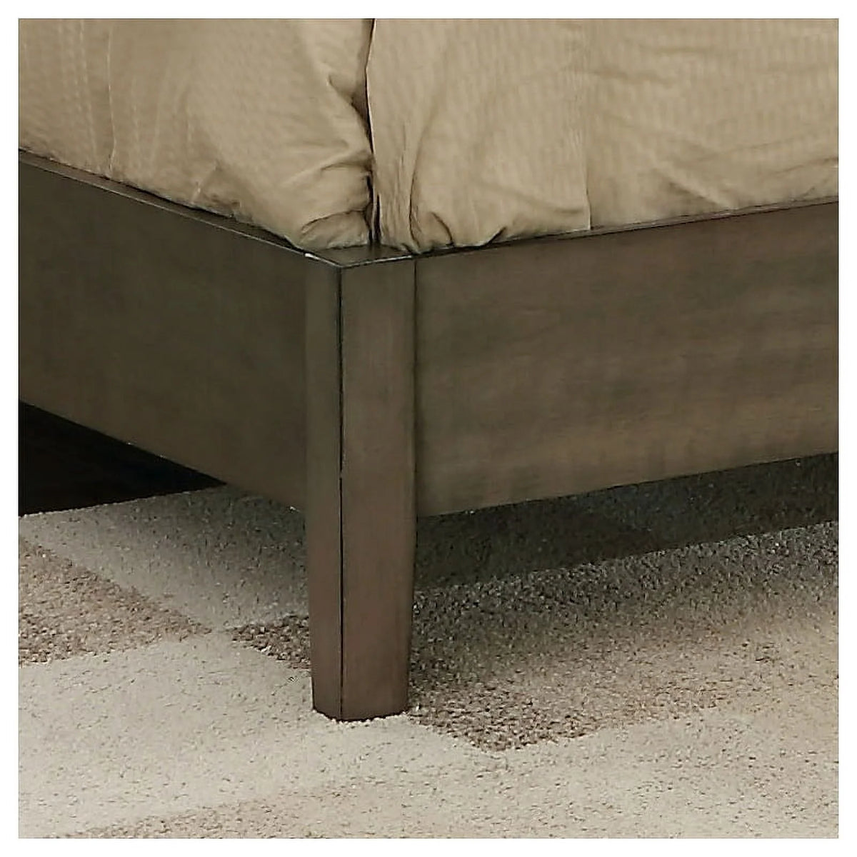 Solid Wood Tufted Full Bed in Gray C26708