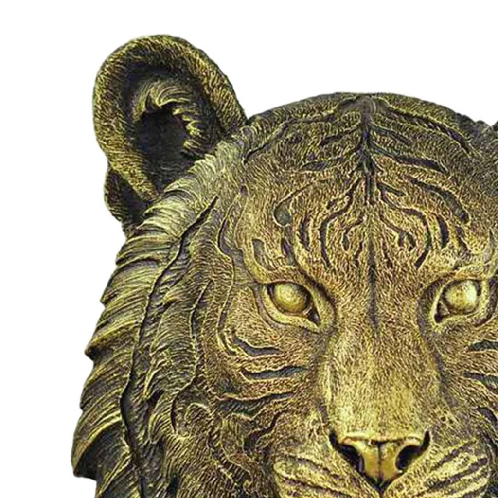 Tigers Mounted Bust Wall Sculpture K86826