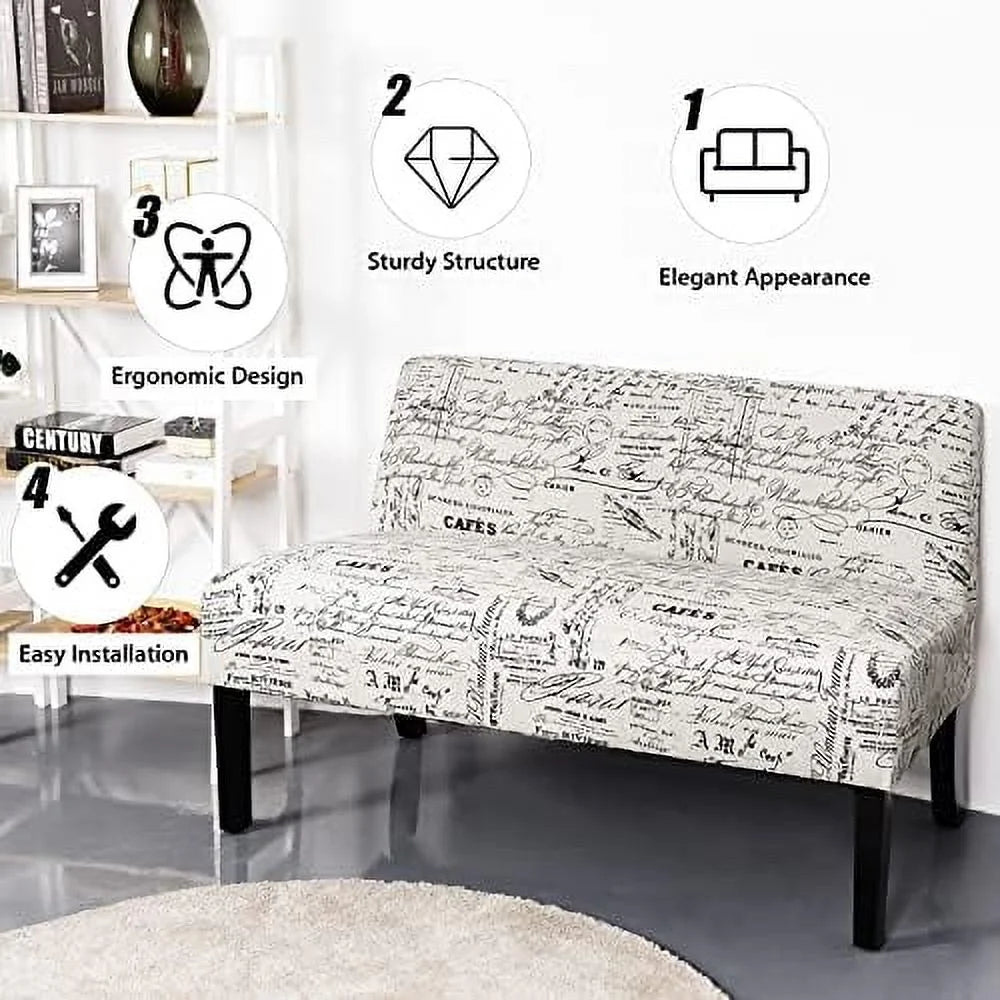 Armless Loveseat Sofa Fabric Q87713