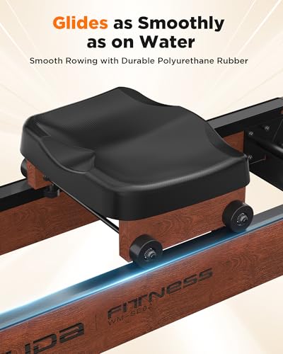 Foldable Water Rowing Machine 400LBS Weight Capacity with Monitor M589144