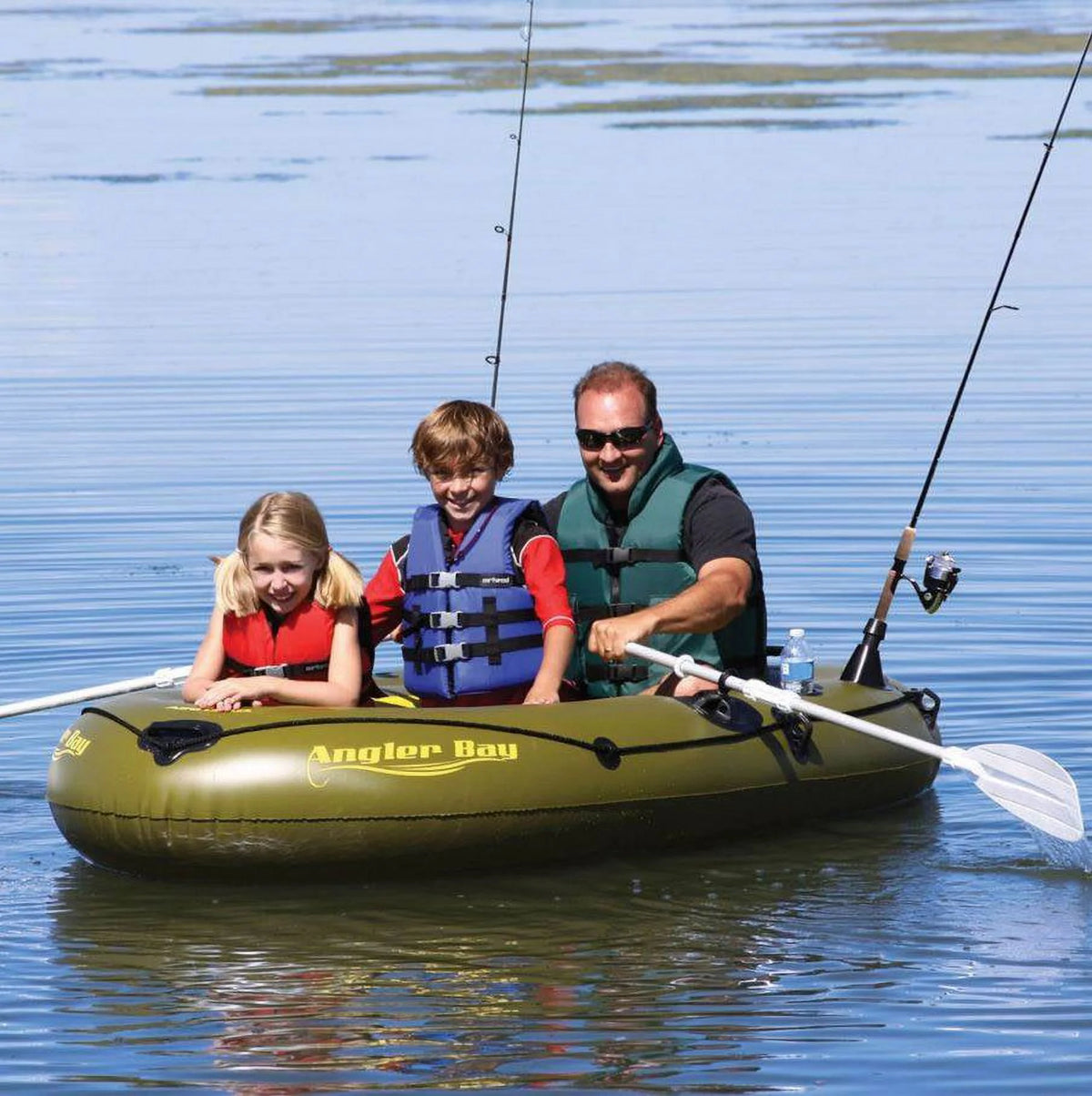 6 Person Inflatable Fishing Boat Raft Float, Green P493802