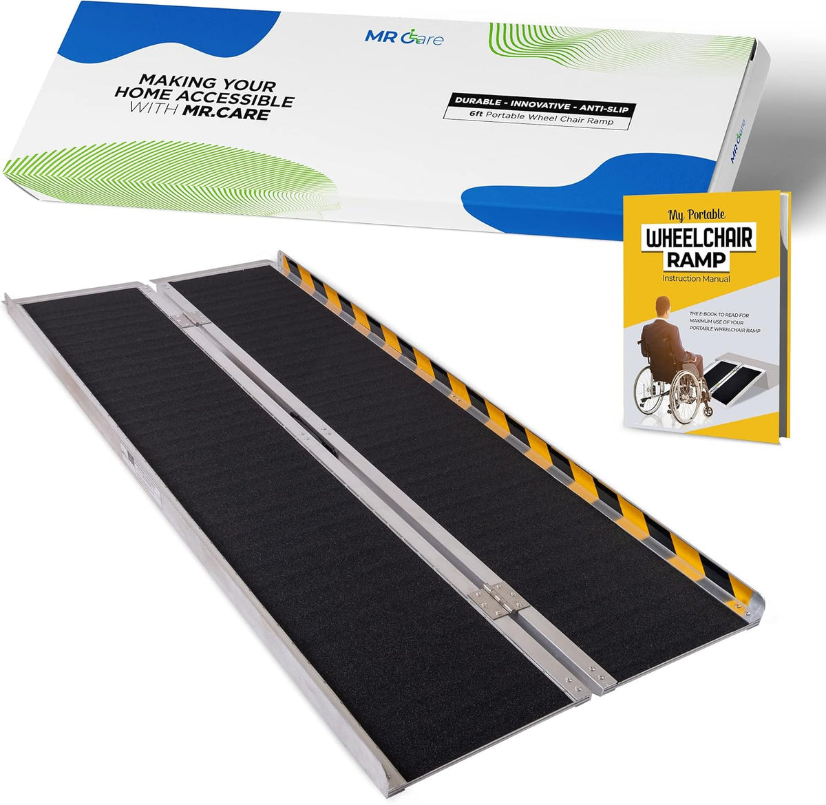 Portable Foldable Wheelchair Ramp with Handle (2FT) Q333