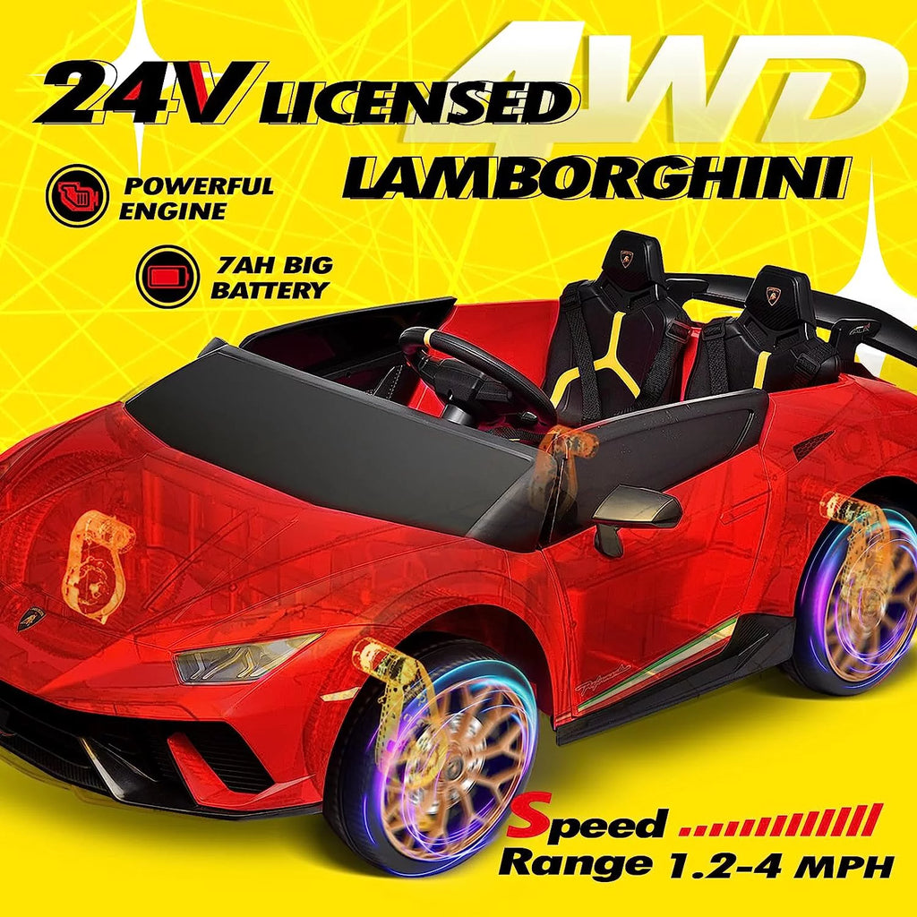 2 Seater Kids Ride on Car 4WD with 7AH Battery and Remote Control Pink H41050