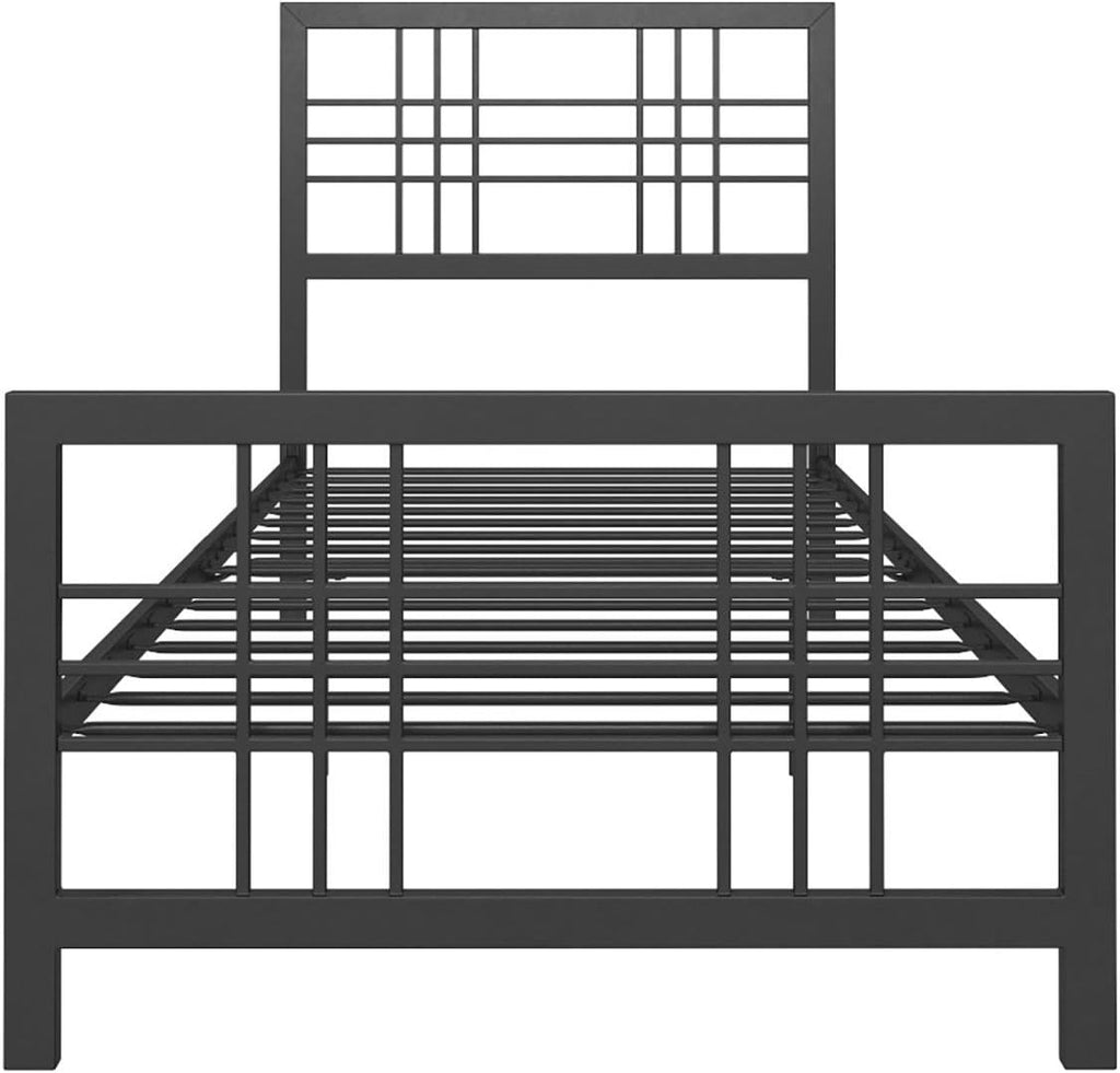 Twin Size Metal Bed Frame with Adjustable Storage P317