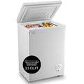 Compact Chest Freezer with Adjustable Thermostat and Storage Basket M59480