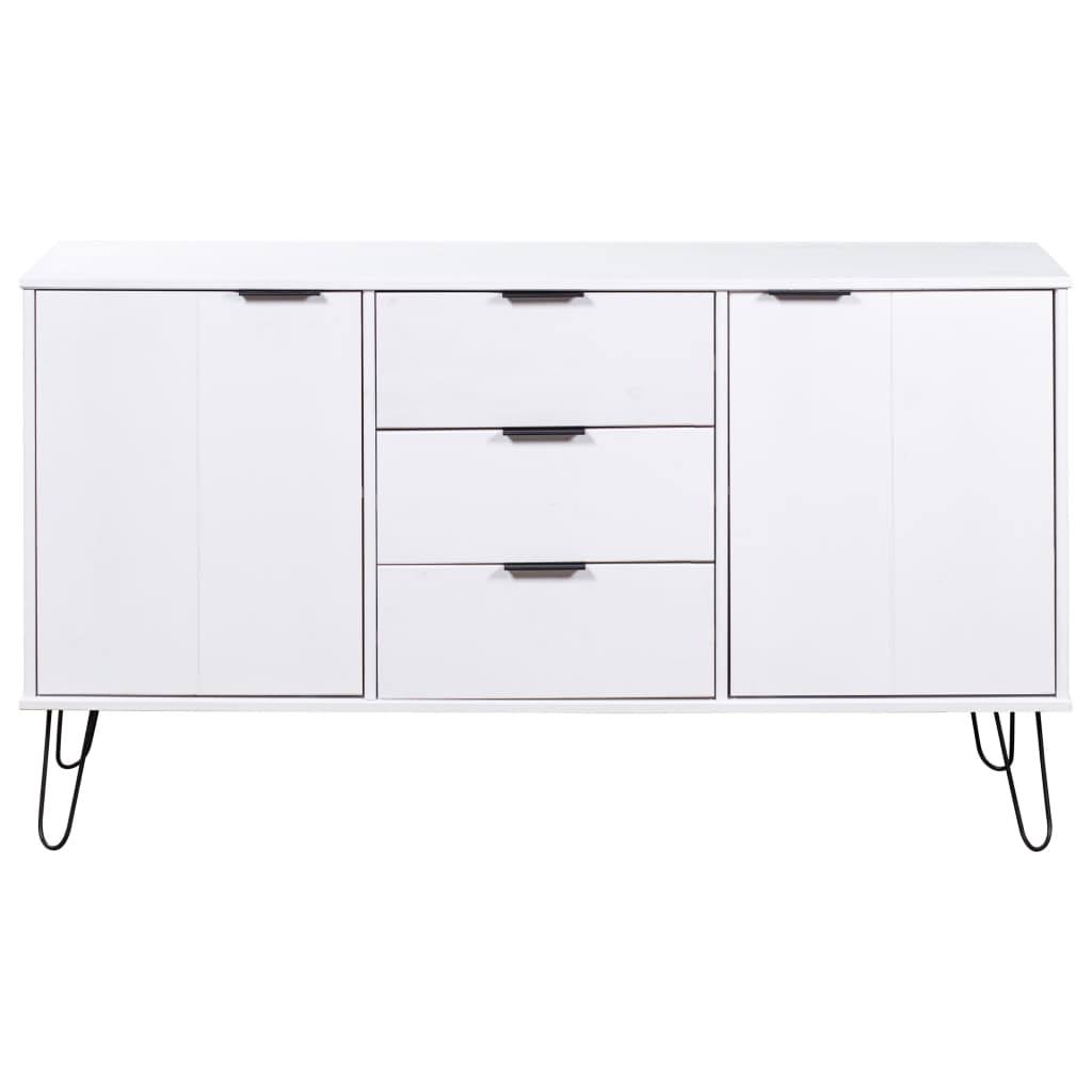 Gray Solid Pine Wood Sideboard N991