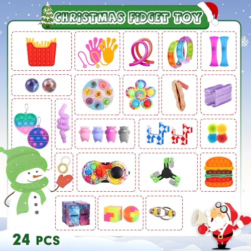 24 Pcs Fidget Toys Advent Calendar L8477