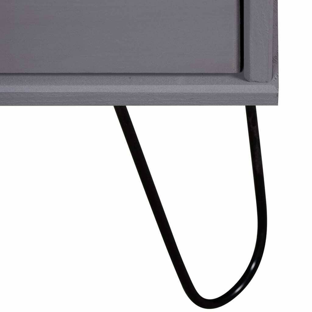 Gray Solid Pine Wood Sideboard N991