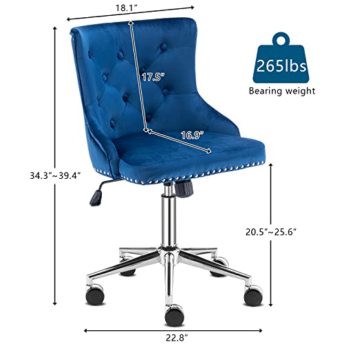 Pink Velvet Office Chair E836