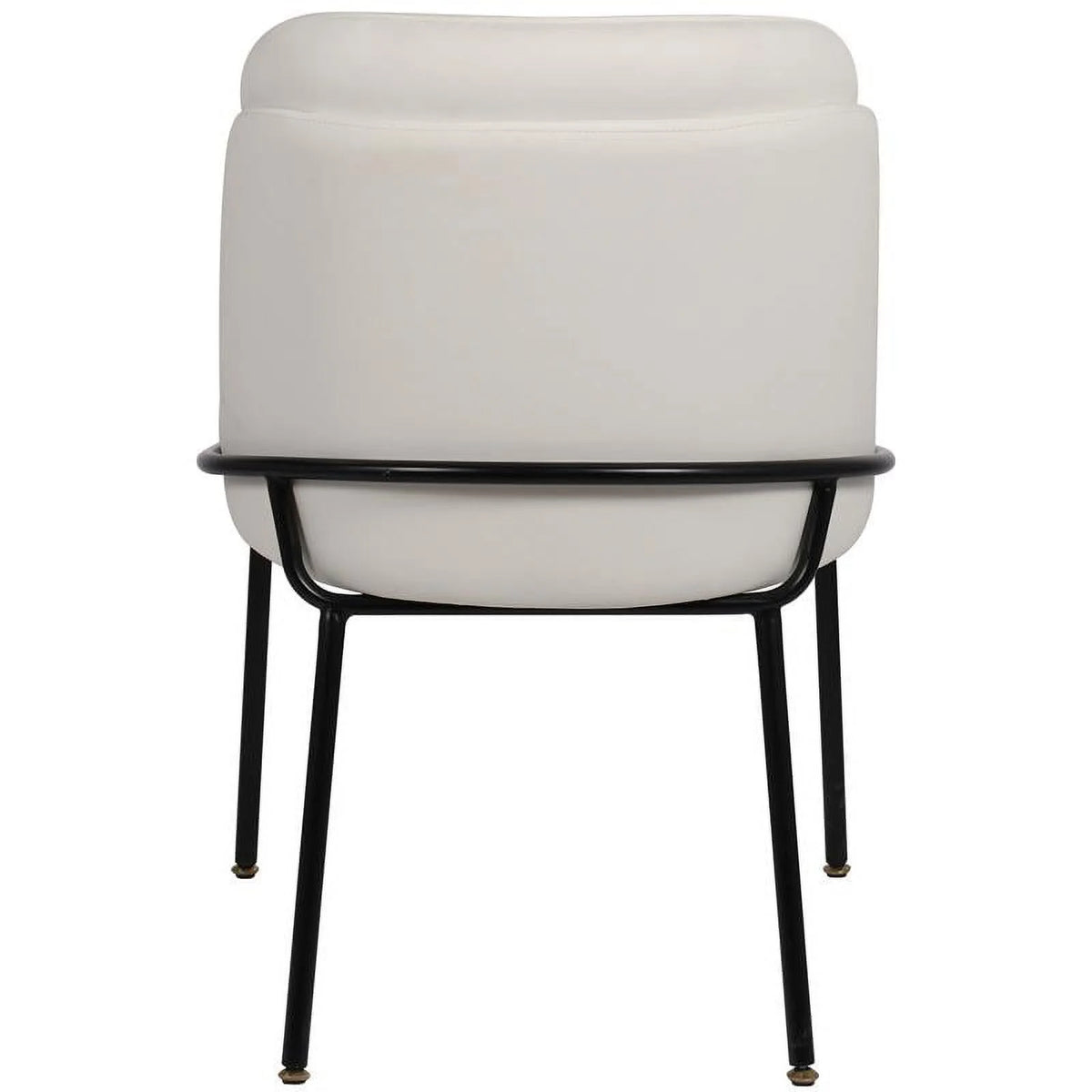 White Vegan Leather Dining Chair Q677459