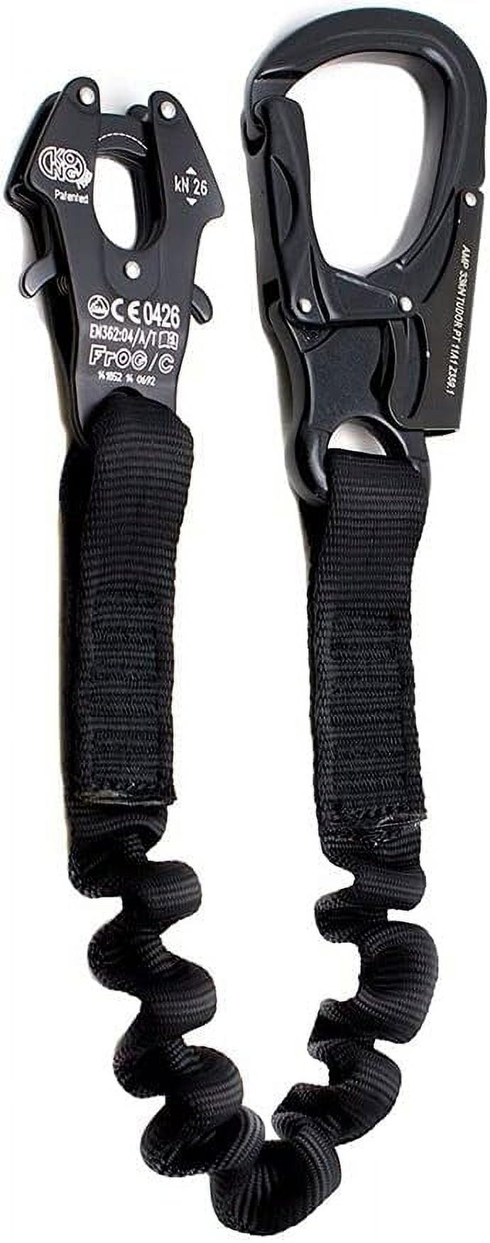 Black 24 Inches Elastic Bungee Lanyard with Snap Hook E617