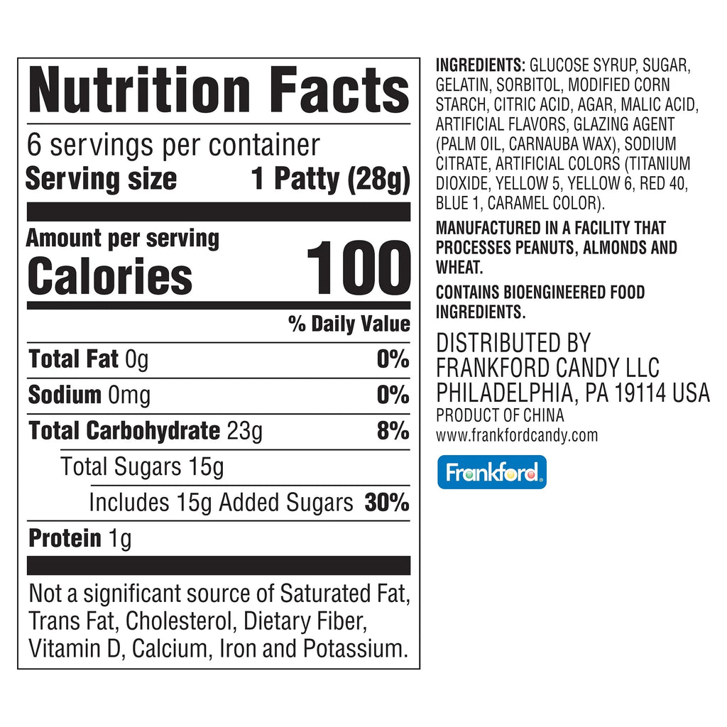 Assorted Fruit Flavor Gummy Candy, 5.92 oz U447205