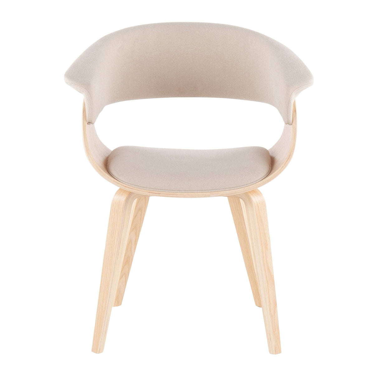 Cream Fabric Zebra Wood Dining Accent Chair K463