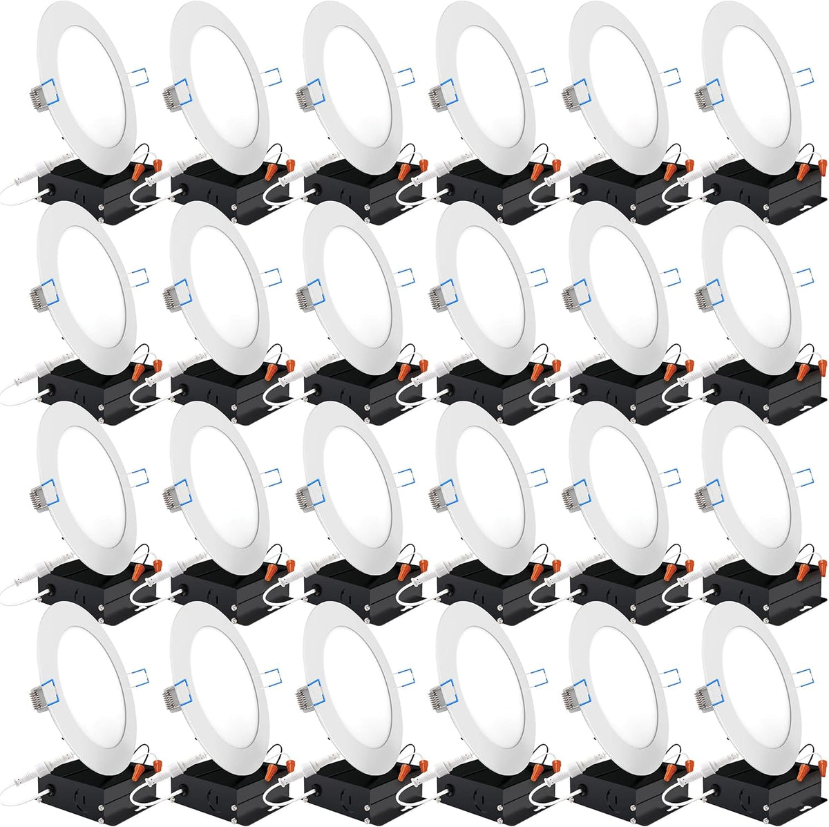 24 Pack 4 Inch Ultra Thin LED Recessed Ceiling Lights, 4000K Cool White, Dimmable 10W, 650 LM A218326
