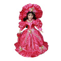 Pink Ceramic Dollhouse Lady with Dress S79579