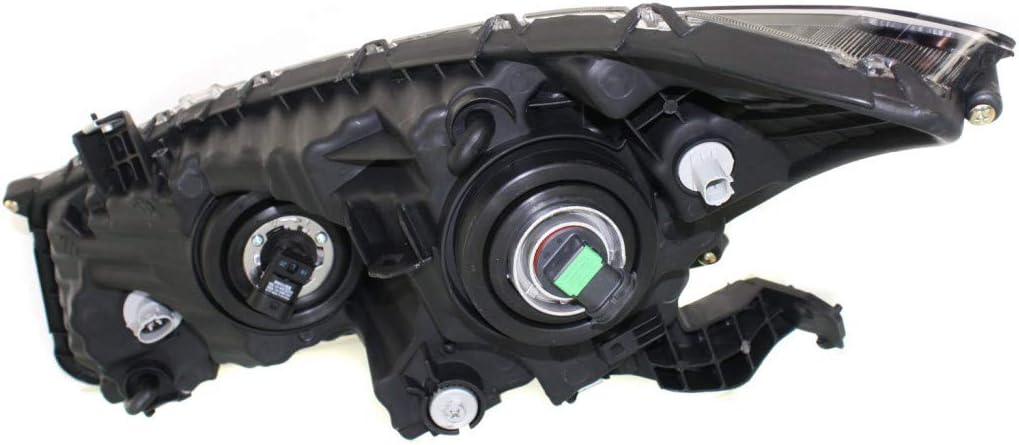 Headlight Assembly Driver Side with Bulbs Black Housing T9511