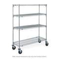 Chrome 4-Tier Stem Caster Cart A530