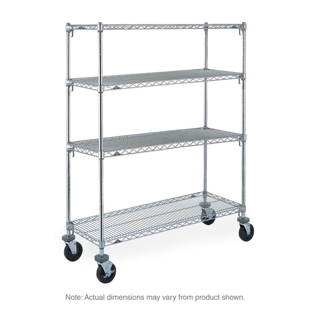 Chrome 4-Tier Stem Caster Cart A530