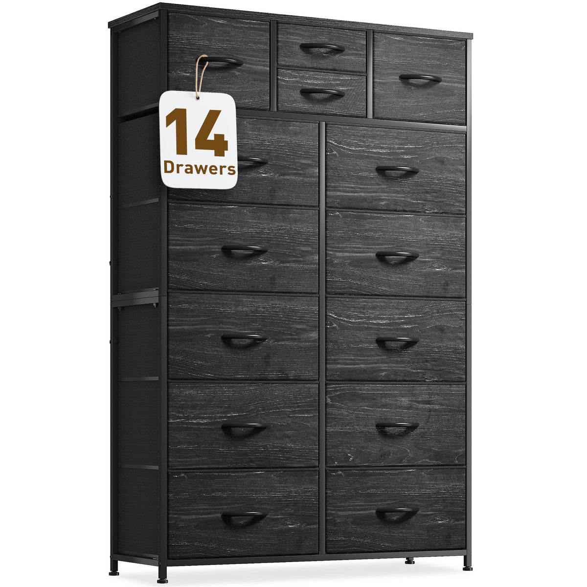 14 Drawer Charcoal Black Dresser F70326