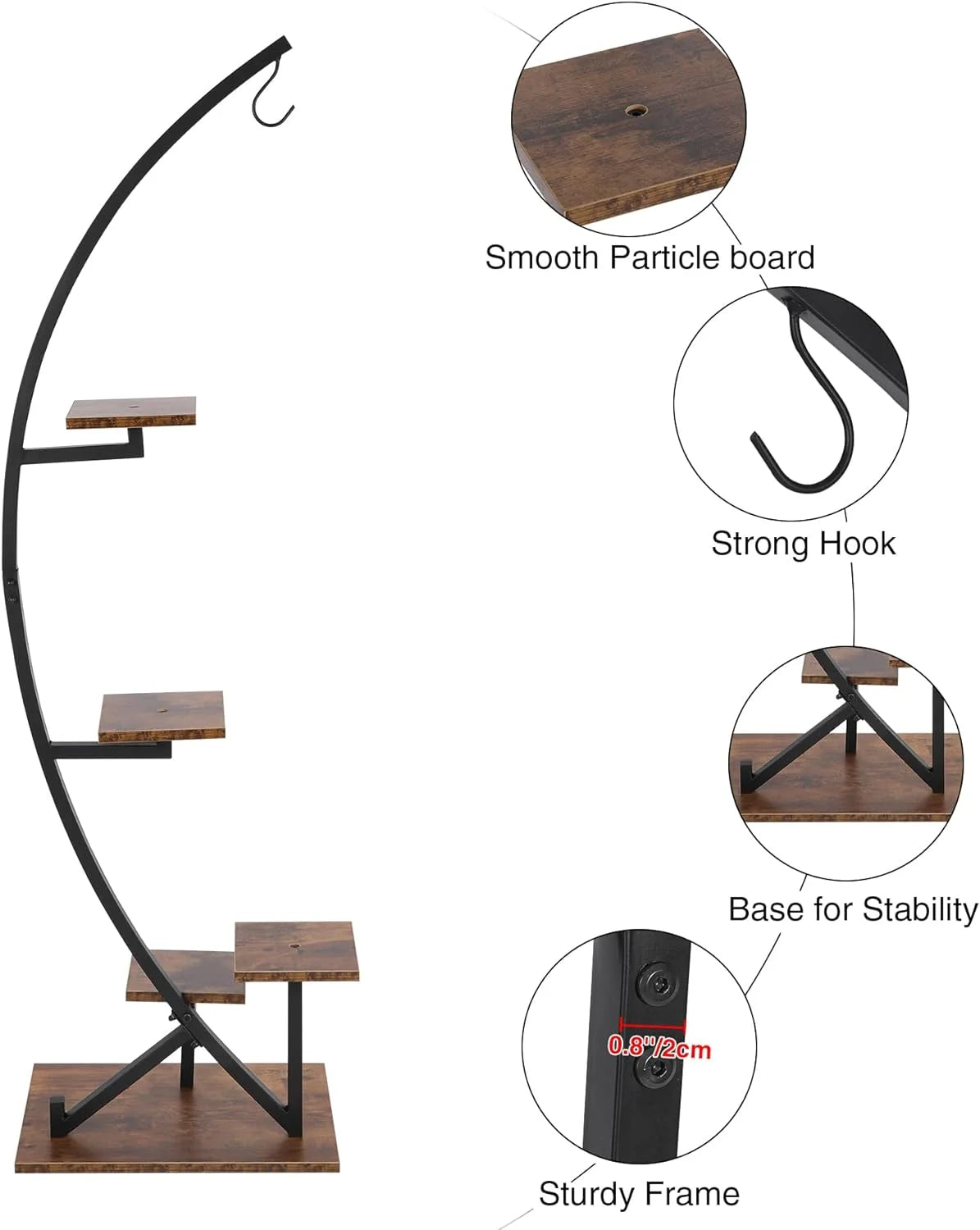 5-Tier Metal Plant Stands E60674
