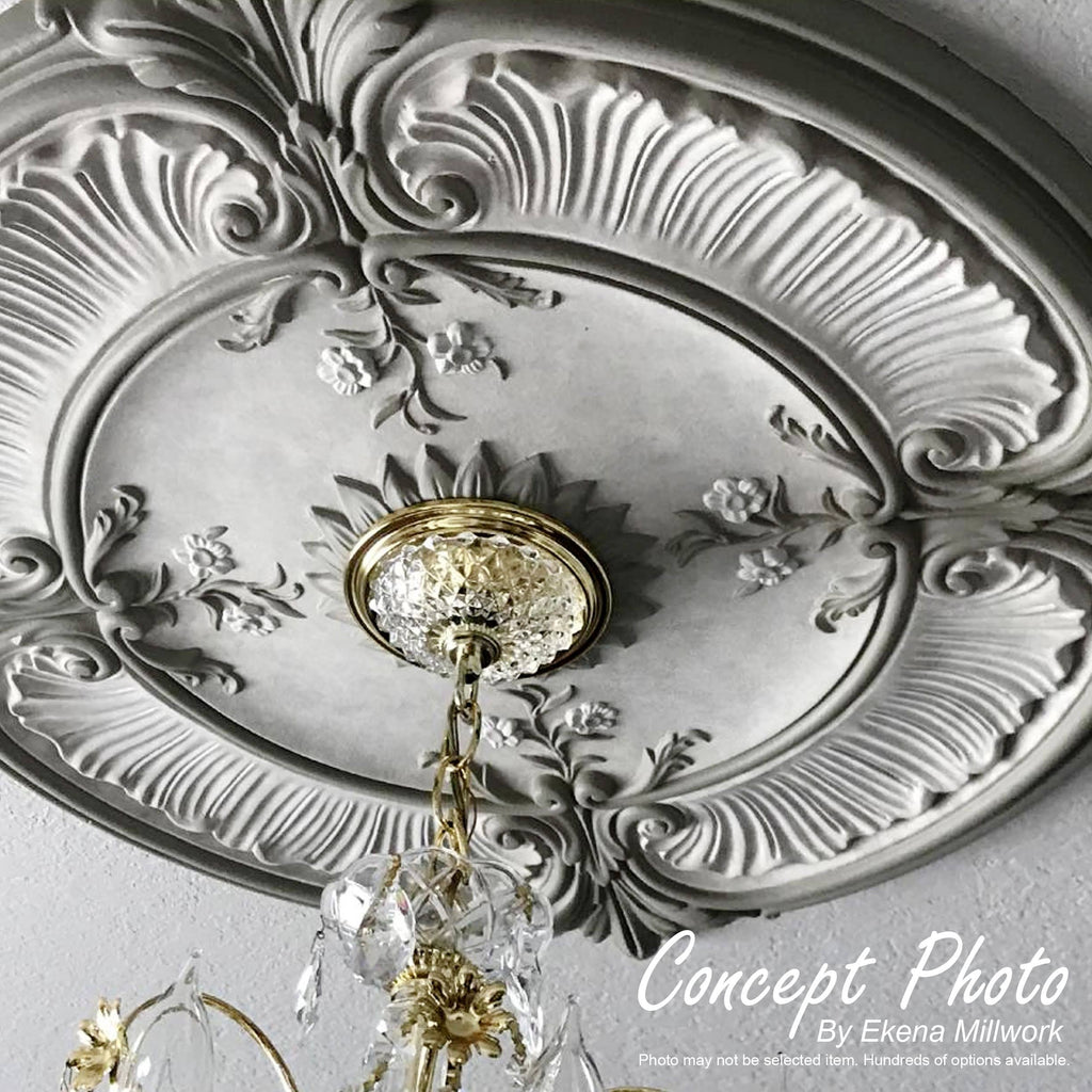 26 1/2x22OD x 3 5/8x22ID x 1 1/2x22P Ceiling Medallion Hand-Painted Smokey Topaz Z4761