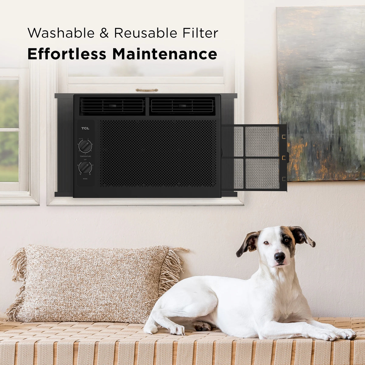 5,000 BTU Mechanical Window Air Conditioner, Black D886