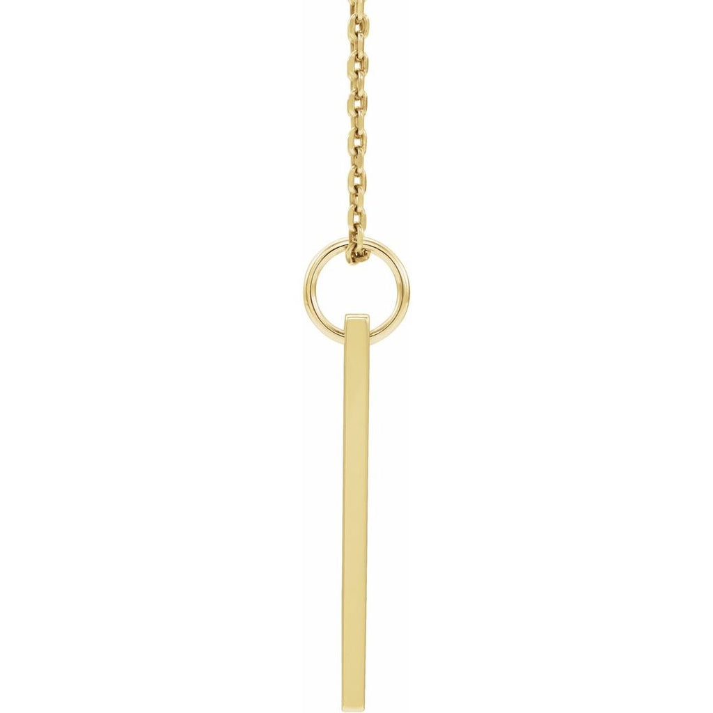 Polished .03 Carat Diamond Bar Necklace B971