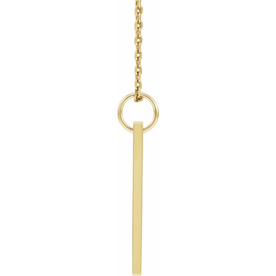 Polished .03 Carat Diamond Bar Necklace B971