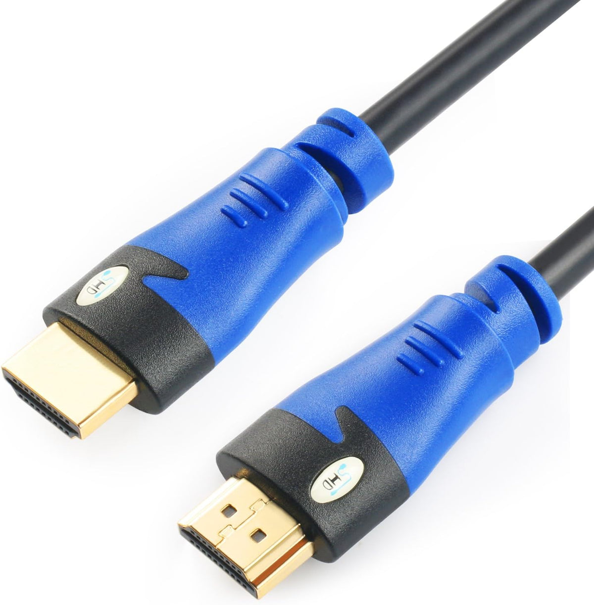 HDMI Cable 100 Feet with Signal Booster, CL3 Rated, Black and Blue E1904