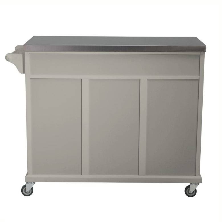 Black Stainless Steel Countertop Kitchen Island Cart B1300