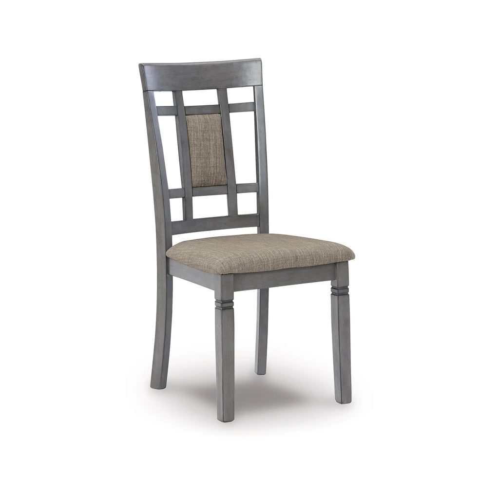 7 Piece Light Gray Wood Dining Table Set U3268