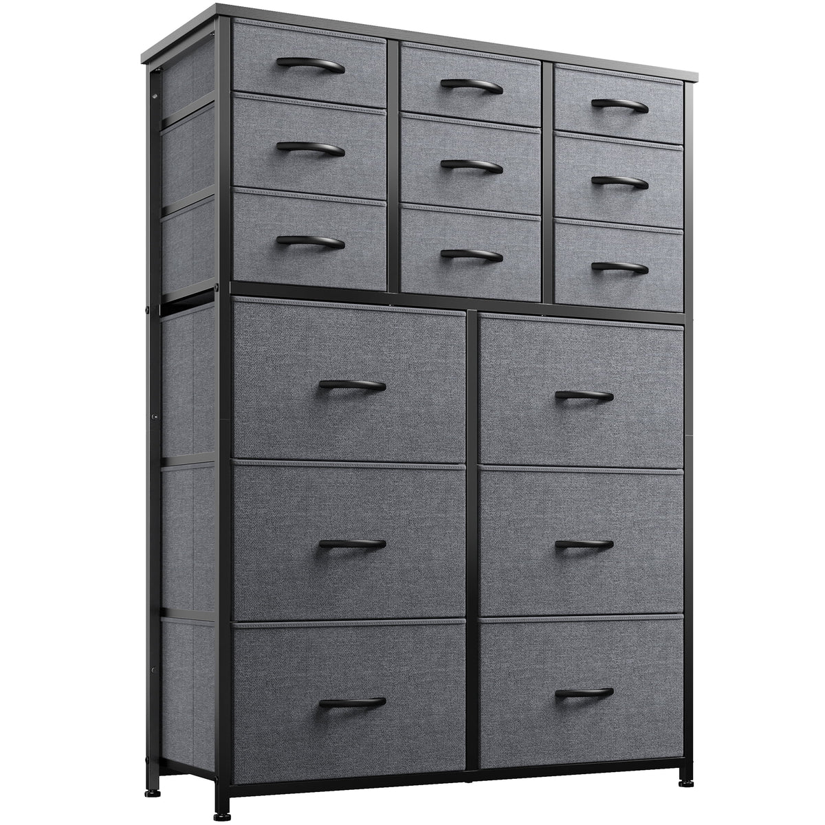14 Drawer Charcoal Black Dresser F70326