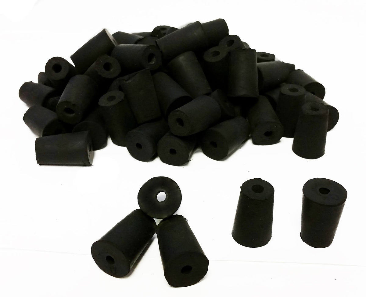 Rubber Stoppers, Size 0, 1-Hole, 10-Pound Case J8810
