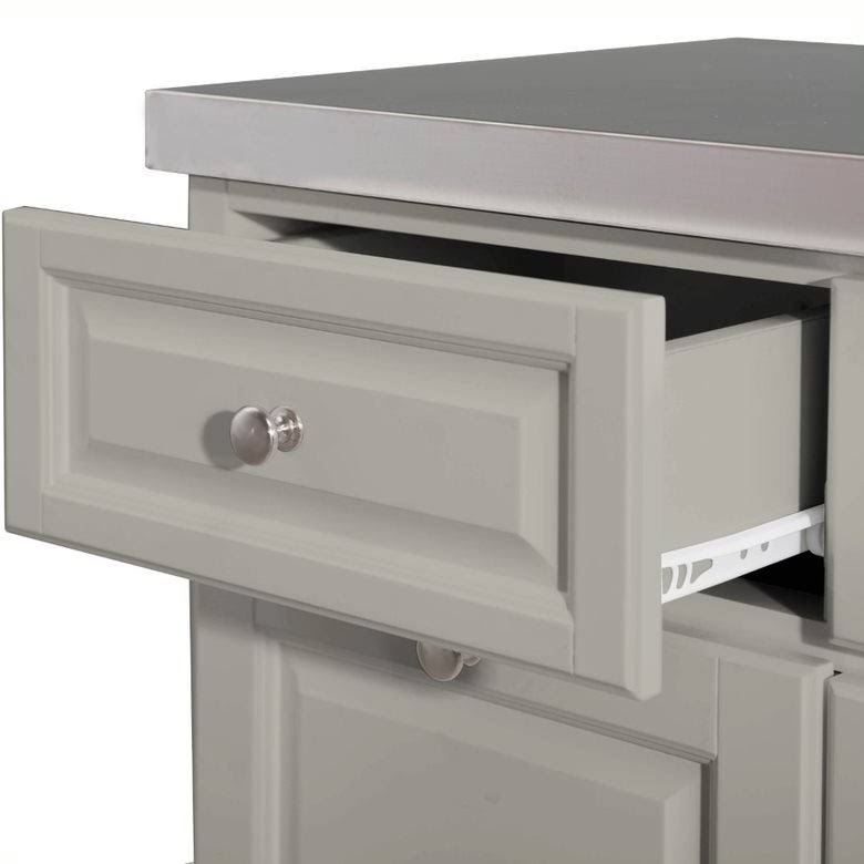 Black Stainless Steel Countertop Kitchen Island Cart B1300