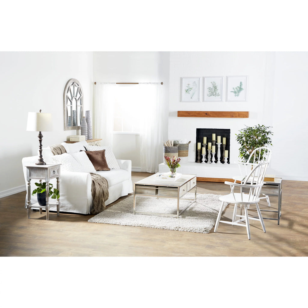 36" x 44" Cream Arched Top Wall Mirror P35791