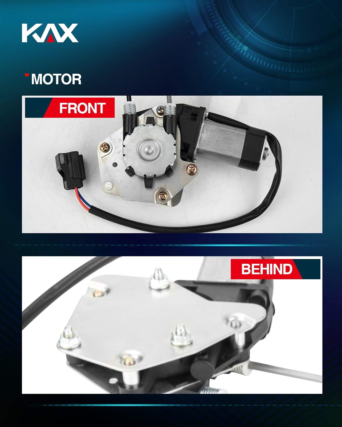 Power Window Regulator and Motor Assembly Front Right Passenger Side Compatible with Cherokee 1997-2001 Pack of 2 O8470