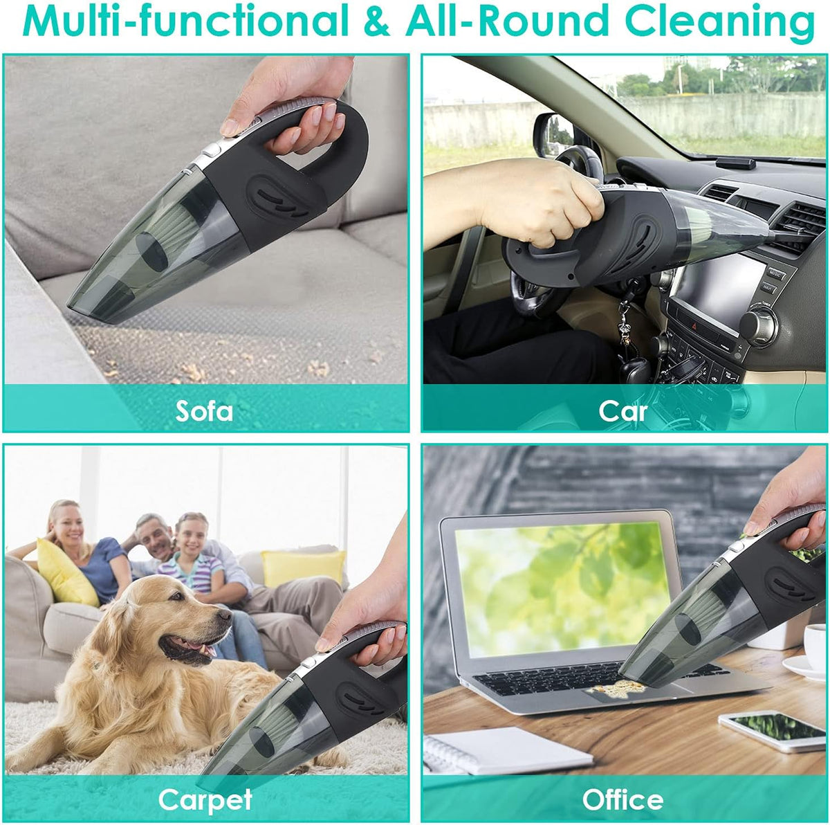 Portable Handheld Cordless Rechargeable Mini Car Vacuum Cleaner W450