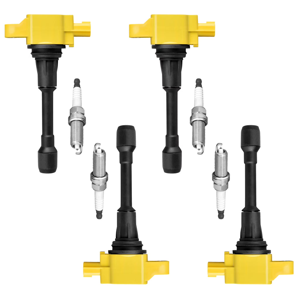 4 Heavy Duty Ignition Coils and 4 Iridium Spark Plugs Z812046