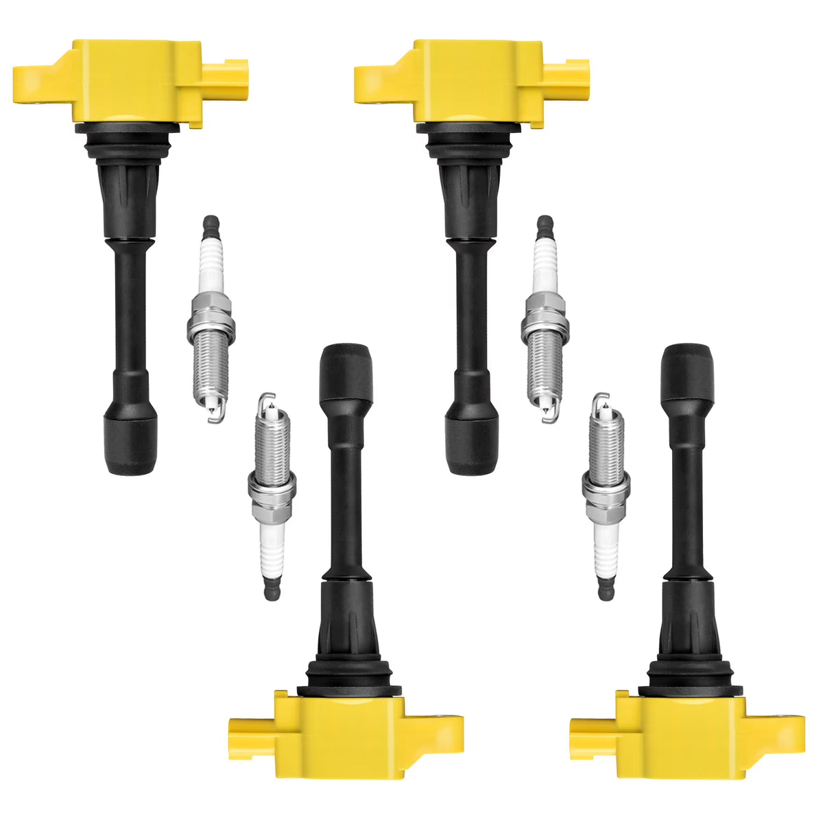 4 Heavy Duty Ignition Coils and 4 Iridium Spark Plugs Z812046