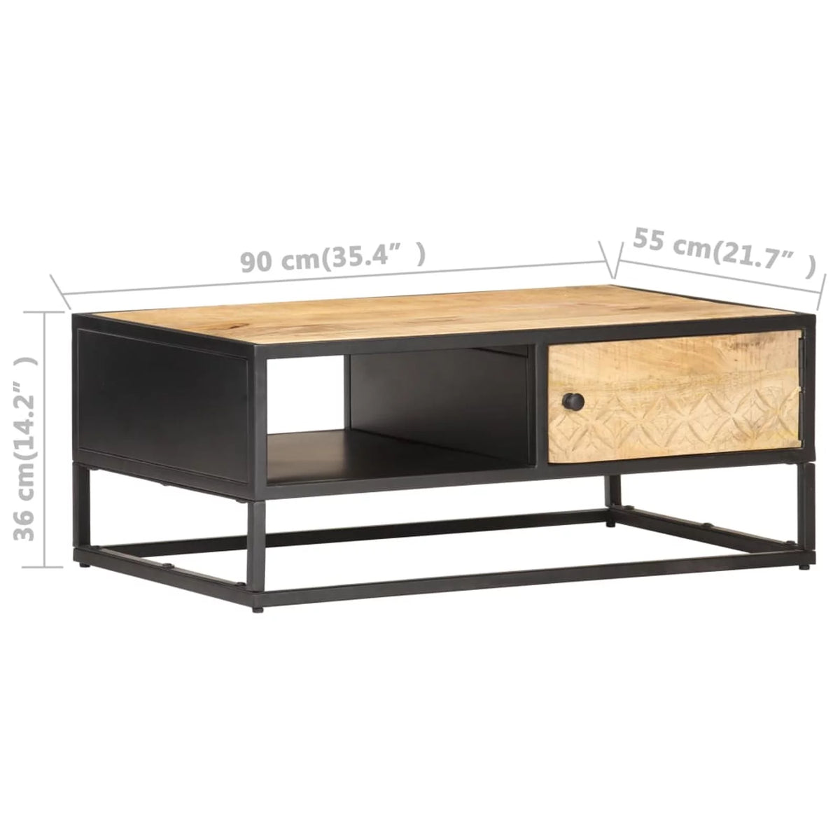Rough Mango Wood Coffee Table Z590704