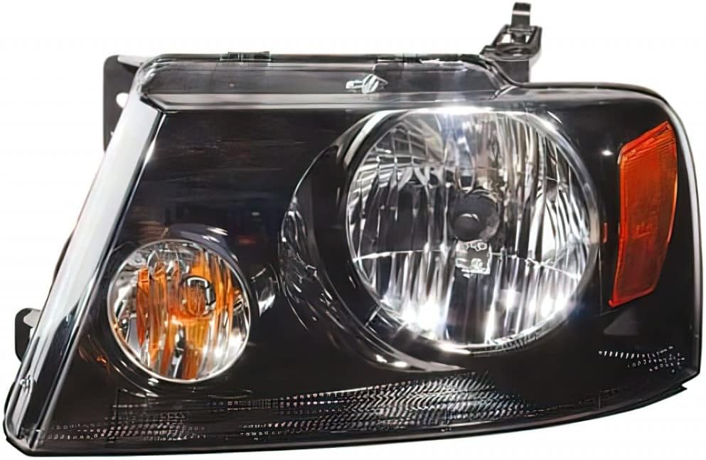 Headlight Assembly Pair with Black Housing O143