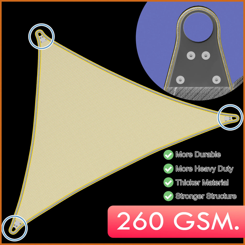 Brown Square Sun Shade Sail Canopy Structure O7809