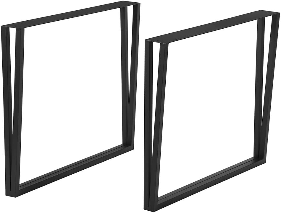 28” Height 18” Wide Black Metal Table Legs 2 PCS X36741