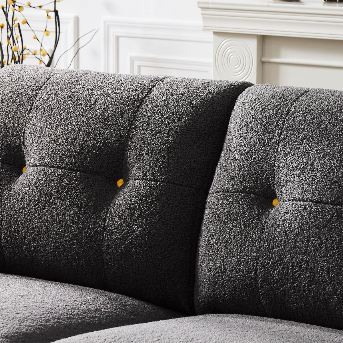 Gray Modular Sectional Sofa with Chaise and Ottomans P77654