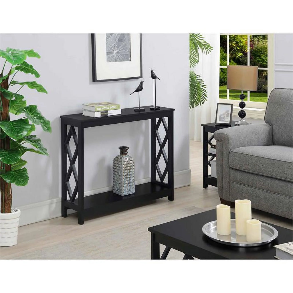 Black Wood Console Table G4270