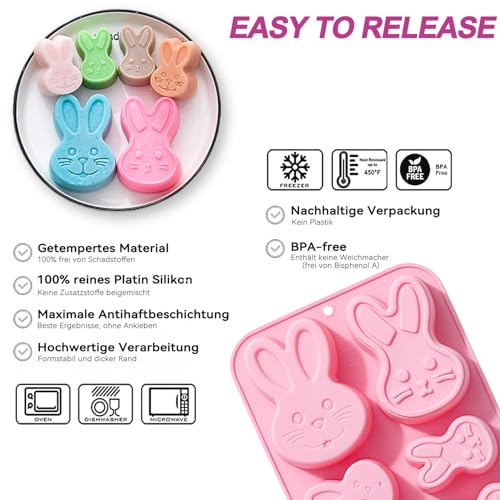 3D Easter Bunny Silicone Mold 2 Pack G609387